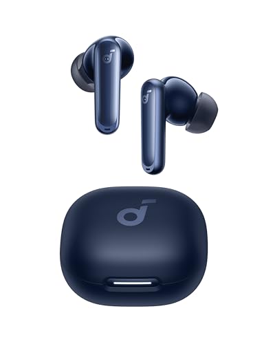 Soundcore P40i by Anker, Noise Cancelling Wireless Earbuds,Adaptive Noise Cancelling to Environments, Heavy Bass,60H Playtime, 2-in-1 Case and Phone Stand,IPX5,Wireless Charging,Bluetooth 5.3(Renewed) - color: Navy Blue