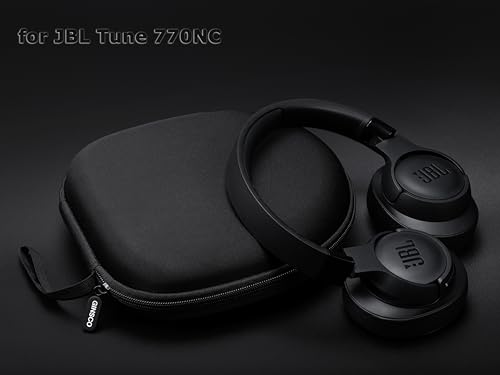 Ginsco Universal Headphone Case Compatible with JBL Tune 510BT 720BT, Sony WH-CH 720N/WH-CH520, with Sony/JBL/Soundcore Life Q20i Q30/BERIBES/TOZO/KVIDIO etc Wireless Headphones (Satin Black) - color: Satin Black