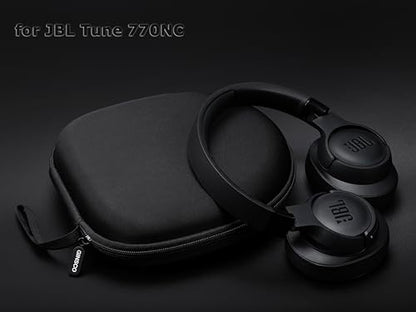 Ginsco Universal Headphone Case Compatible with JBL Tune 510BT 720BT, Sony WH-CH 720N/WH-CH520, with Sony/JBL/Soundcore Life Q20i Q30/BERIBES/TOZO/KVIDIO etc Wireless Headphones (Satin Black) - color: Satin Black