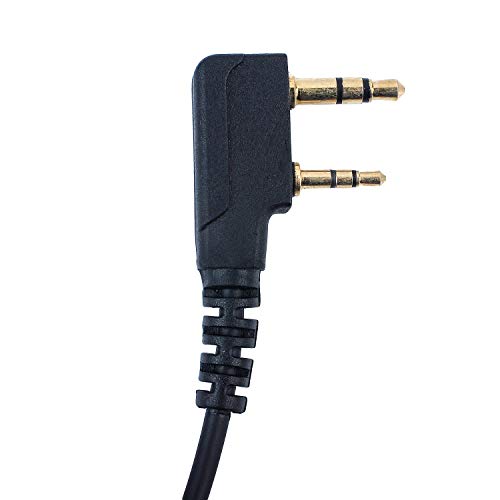 2 Pin FBI Earpiece/Headset for Walkie Talkie with Clear Sound PTT MIC&Soft and Comfort Acoustic Tube for UV-5R BF-F8HP BF-888S, Kenwood TK3230 Two Way Radio (1 Pack) - style: 1 pack
