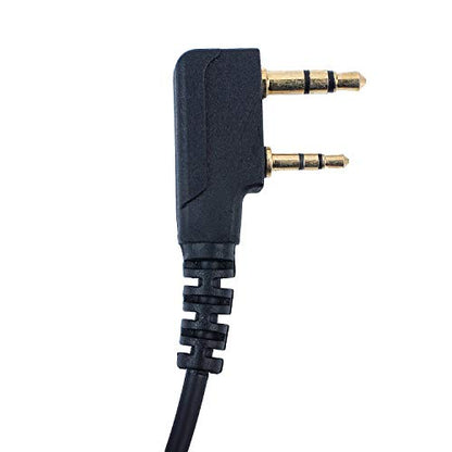 2 Pin FBI Earpiece/Headset for Walkie Talkie with Clear Sound PTT MIC&Soft and Comfort Acoustic Tube for UV-5R BF-F8HP BF-888S, Kenwood TK3230 Two Way Radio (1 Pack) - style: 1 pack
