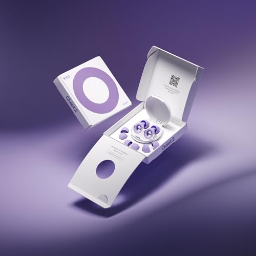 Loop Quiet 2 Ear Plugs - Ultra-Comfy Reusable Hearing Protection for Sleep | 24dB SNR noise reduction. Flexible, customizable fit. Reusable & washable. For deep focus, travel, noise sensitivity - color: Violet