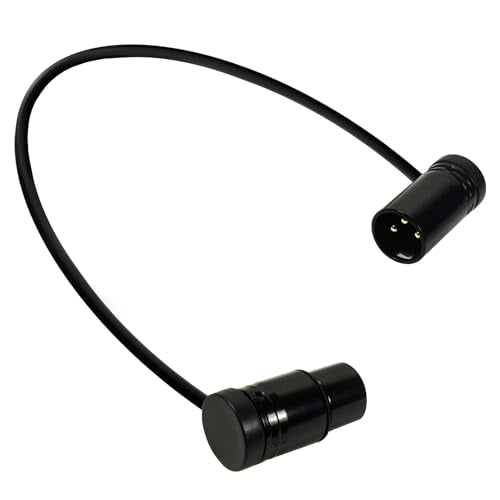 HQRP 2-Pack 3-Pin XLR Female to 3-Pin XLR Male Adjustable-Angle Low-Profile Cables Compatible with Sound Devices 302, 552, 633, 688, 788T Mixer/Recorder, Premium Gold-Plated Male Connector