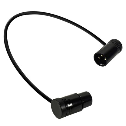 HQRP 2-Pack 3-Pin XLR Female to 3-Pin XLR Male Adjustable-Angle Low-Profile Cables Compatible with Sound Devices 302, 552, 633, 688, 788T Mixer/Recorder, Premium Gold-Plated Male Connector