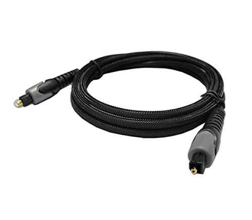 easyday Optical Cable Digital Audio 1.5M OD 5.0MM - Flexible Nylon Braided Toslink Port Cable Optical Cable for Soundbar, Smart TV, PS4, X-Box, DVD/CD, Home Theater - size: 1.5M / 5ft / OD 5.0mm
