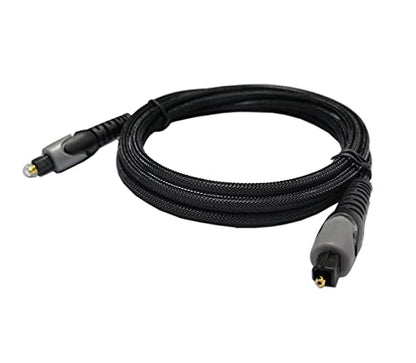 easyday Optical Cable Digital Audio 1.5M OD 5.0MM - Flexible Nylon Braided Toslink Port Cable Optical Cable for Soundbar, Smart TV, PS4, X-Box, DVD/CD, Home Theater - size: 1.5M / 5ft / OD 5.0mm
