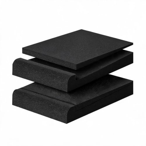 2 Pack Acoustic Isolation Pads, Studio Monitor Speaker Isolation Foam Pads, High Density Acoustic Foam Suitable for 5-6 Inch Speakers for Sound Improvement Prevent Vibrations (for 5'' Speakers) - size: for 5'' Speakers