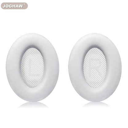 Headphones Replacement Ear Pads, Protein Leather earpad Cushions for Bose Quiet Comfort QC35 Headphones, Replacement Earpads, Softer Memory Foam - White - color: White
