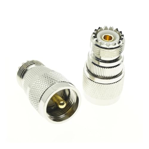 UHF Male Female to UHF Male Female Connector PL259 to SO239 T Right Angle 3 Way RF Coax Coaxial Adapter(UHF-JK) - color: UHF-JK