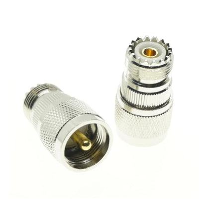 UHF Male Female to UHF Male Female Connector PL259 to SO239 T Right Angle 3 Way RF Coax Coaxial Adapter(UHF-JK) - color: UHF-JK