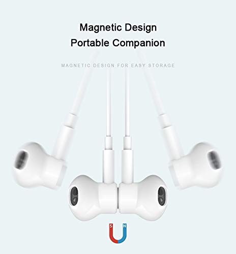 BENEWY in-Ear Headphones, 3.5mm Earphones Wired Earbuds with Microphone | Noise lsolating, High Definition, Pure Sound for iPhone, iPad,Smartphone, MP3 Players,Tablets Laptops and Other Audio Devices - color: A-White