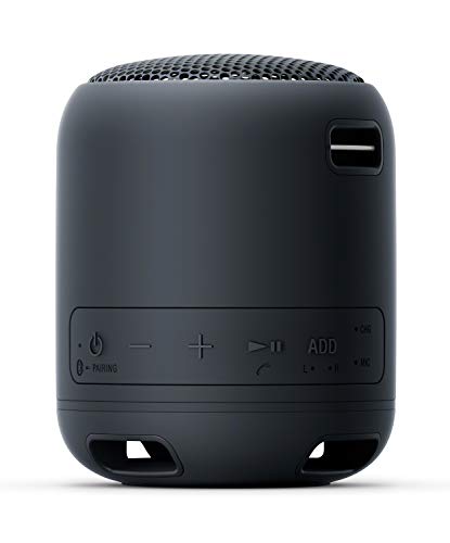 Sony SRS-XB12 Mini Bluetooth Speaker Loud Extra Bass Portable Wireless Speaker with Bluetooth -Loud Audio for Phone Calls- Small Waterproof and Dustproof Travel Music Speakers Black SRS-XB12/B
