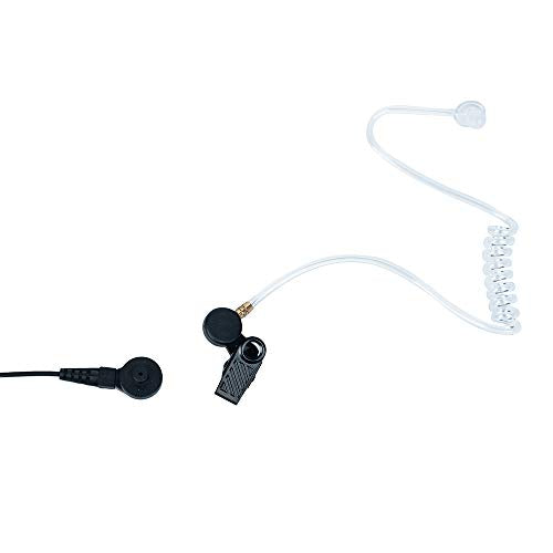 Nipple Earpiece Compatible with Motorola CP200 CP200D | Nipple tube, in-line PTT mic, PU cable, 3.5mm monitor; Compatible with Motorola CLS1110 BPR40 CP185 RMU2040