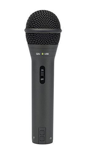 SAMSON Q2U USB/XLR Dynamic Microphone Recording and Podcasting Pack (Black) | For recording and podcasting
