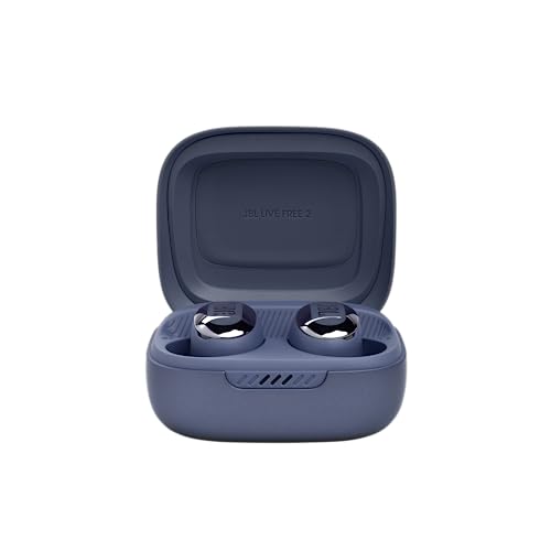 JBL Live Free 2 TWS - Noise Cancelling Earbuds - Blue | JBL Signature Sound, True Adaptive Noise Cancelling with Smart Ambient, 35 728 hours of playback with wireless charging - color: Blue