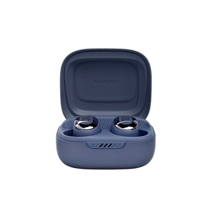 JBL Live Free 2 TWS - Noise Cancelling Earbuds - Blue | JBL Signature Sound, True Adaptive Noise Cancelling with Smart Ambient, 35 728 hours of playback with wireless charging - color: Blue