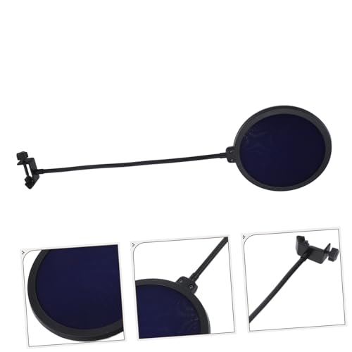YARNOW Microphone Windscreen with Mesh Design Pop Filter for Noise Reduction Live Broadcasting Podcasts and Home Studios Durable and Washable Protective Cover Large