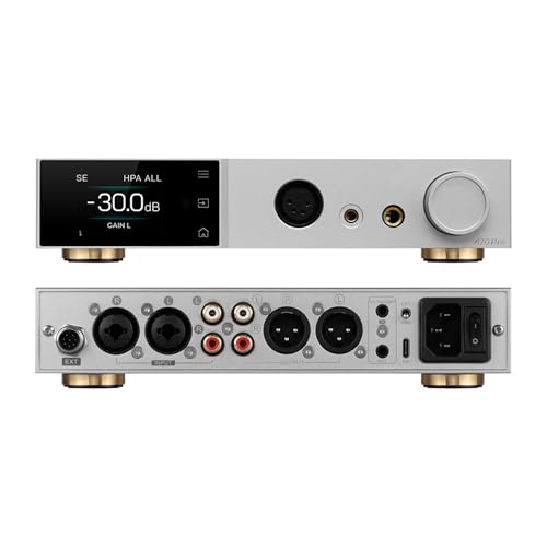 AOSHIDA Topping A70 Pro 17000mW*2 Headphone Amp Preamp, RCA/XLR/TRS/EXT to 4.4mm/6.35mm/4-Pin XLR Balanced Headphone Amp, XLR/RCA Preamp, 12 Trigger, Amplifier for Earphones/Headphones/IEMs (Silver)