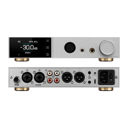 AOSHIDA Topping A70 Pro 17000mW*2 Headphone Amp Preamp, RCA/XLR/TRS/EXT to 4.4mm/6.35mm/4-Pin XLR Balanced Headphone Amp, XLR/RCA Preamp, 12 Trigger, Amplifier for Earphones/Headphones/IEMs (Silver)
