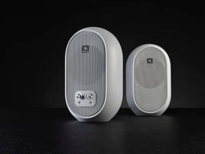 JBL Professional 1 Series 104-BT Compact Desktop Reference Monitors with Bluetooth, White, Sold as Pair, 4.5-inch Speaker - color: White