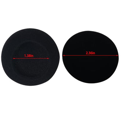 10PCS Ultra Soft Ear Pad Foam Covers Rollable for Storage 2.4 Inches for Standard Size Office Phone Headsets Head Mounted in-Ear Black