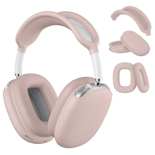 Maxjoy for AirPods Max Case, Soft Silicone Ear Cups & Headband Cover, Anti-Scratch Protective Accessories, Sand Pink - color: Sand Pink