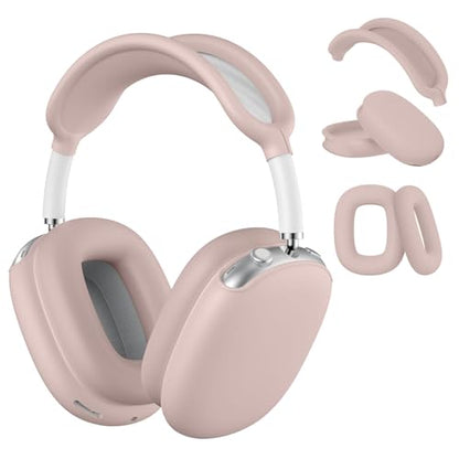 Maxjoy for AirPods Max Case, Soft Silicone Ear Cups & Headband Cover, Anti-Scratch Protective Accessories, Sand Pink - color: Sand Pink