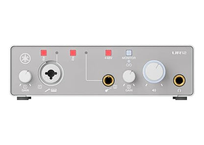 Yamaha 2-in/2-out USB-C Audio Interface with 24-bit/192kHz Support, 1 Combo/1 TRS inputs, Direct Monitoring, Loopback, and Steinberg Software Suite, White UR12MK3 W - color: White, style: UR12MK3