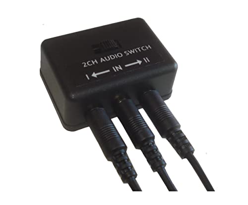 Two channel Audio Switch Box 1/8' 3.5mm ab Speaker switcher TRS & TRRS Switch Headphones jack