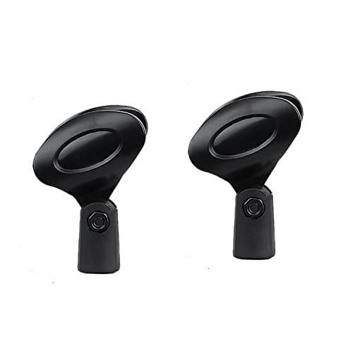 LGEGE Microphone Clips for Stands,Universal Wireless Mic Clip Holder with 5/8 to 3/8 Microphone Adapter,Knob Adjustable 180 DegreeS (U 2Pcs) (W214) - color: U 2Pcs