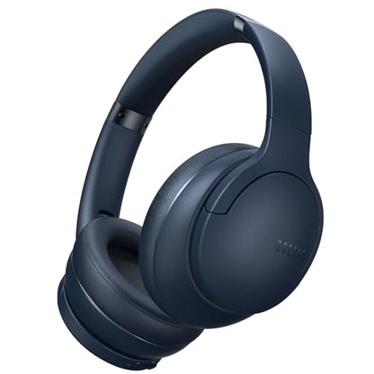 DOQAUS Wireless Headphones Over Ear, Bluetooth Headphones, APP Control | 90H Playtime, 9 EQ Mode, BT5.4, Hifi Stereo Sound Headphones Wireless, ENC Mic, Foldable, for Travel Work Study, Navy Blue - color: Navy Blue