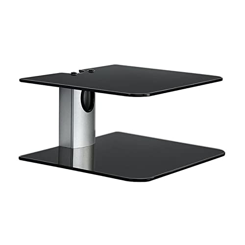 2 Tiers AV Shelf Wall Mount Shelf Black DVD Wall Hanging Bracket Stand for AV Receiver Set-top Boxes/Cable Boxes/Gaming Systems (Sliver)