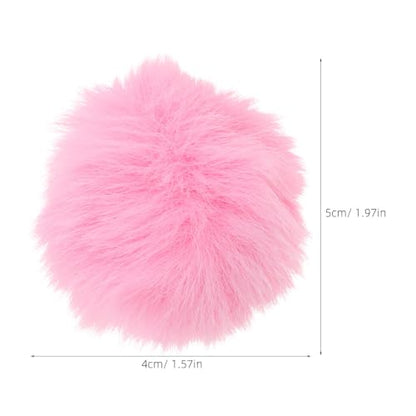 Operitacx 4pcs Furry Lapel Microphone Windscreen - Noise Reduction Wind Muff for Mini Clip-On Lavalier Mic - Compact Pink Microphone Wind Cover for Video Production