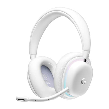 Logitech G735 Wireless Gaming Headset Customizable LIGHTSYNC - White Mist | Customizable LIGHTSYNC RGB Lighting, 3.5 MM Aux compatible, For PC and mobile devices, Detachable Mic