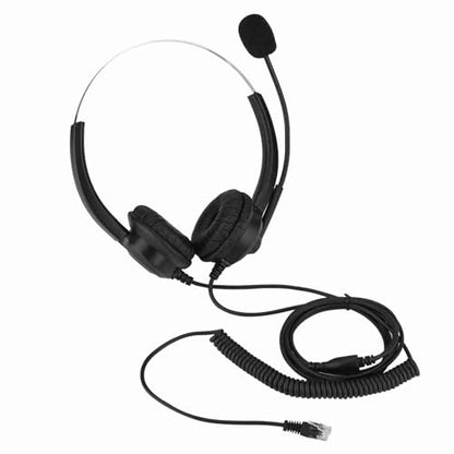 Cordless Phone Headphones with Rotating Noise Cancelling Earmuffs, Lossless Sound for Customer Service Office Call Center - size: testa di cristallo