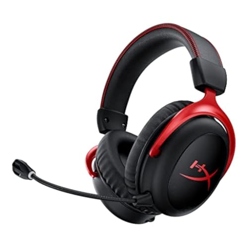 HyperX Cloud II Wireless - PC, PS5, PS4용 게이밍 헤드셋, 최대 30시간 지속되는 배터리, DTS 헤드폰: X 공간 오디오, 메모리 폼, 마이크 모니터링 기능이 있는 탈착식 노이즈 캔슬링 마이크 - size: Wireless, style: 무선