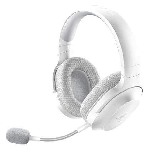 Razer Barracuda X Wireless Gaming & Mobile Headset (PC, PlayStation, Switch 2, Android, iOS): 2.4GHz Wireless + Bluetooth - 40mm Drivers - 50 Hr Battery - Mercury White (Renewed)