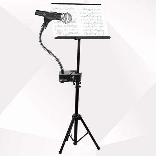 Microphone Stand, Versatile Mic Arm for Desk Pole Tripod, Gooseneck Mic Stand Desk Mount with Super Clamp Mic holder and 3/8" to 5/8" Adapter, Fits for Blue Snowball and Other Microphones (21 Inch) - size: 21 Inch