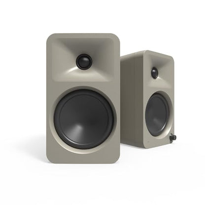 Kanto ORA4 140W Powered Reference Speakers with Bluetooth 5.0 and USB-C Input | 4” Woofers with Deep Bass Extension | Bi-Amplified | 80 Hz Automatic Crossover | Reference Quality Sound | Pair | Moon - color: Moon, size: 4" Woofer - 140 Watts