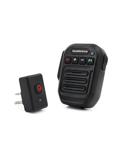 Wireless Speaker Microphone for Icom ID-51A ID-31A ID-52A IP100H IP501H – 33ft Range Hand Mic with 360° Belt Clip, USB-C Charging, 3.5mm Jack for Security & Warehouse Use