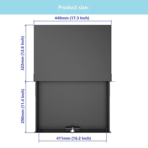 3U Server Cabinet Case 19" Rack Mount Lockable Drawer with Key | Metal Rack Sliding Drawer with Cable Management Holes for 19-inch Server Rack and Network Cabinet,12.6" Depth (3U) - size: 3U