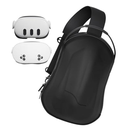 APEXINNO Hard Carrying Case for Meta Quest 3S/3, Large Storage Shoulder Bag, Travel Case Compatible with Battery Head Strap