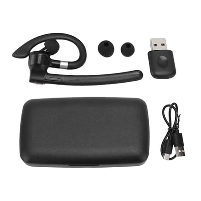 Wireless Single Earpiece, Bluetooth 5.4 Headset, ENC Noise Canceling Business Earpiece with Charging Case, 6H Talk Time & Auto Pairing, Ideal for Driving & Office