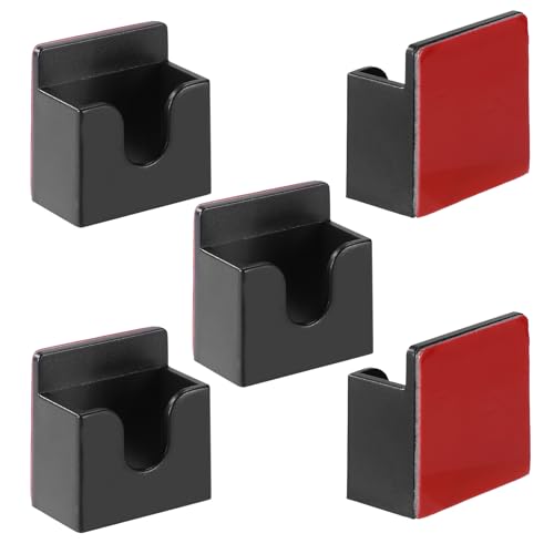 5pcs Walkie Talkies Belt Clip Holder | Black Walkie Talkie Car Mount Handheld Radio Holder with Back Adhesive for Most Handheld Intercom