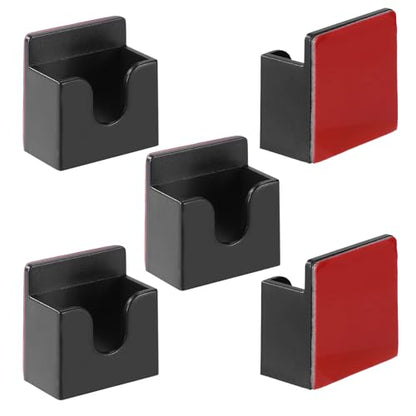 5pcs Walkie Talkies Belt Clip Holder | Black Walkie Talkie Car Mount Handheld Radio Holder with Back Adhesive for Most Handheld Intercom