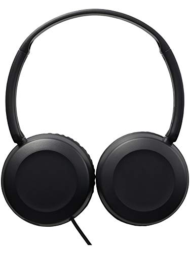 JVC Lightweight On Ear Headphones with Powerful Sound, Integrated Remote & Mic for Smartphones - HAS31MB (Black), Medium