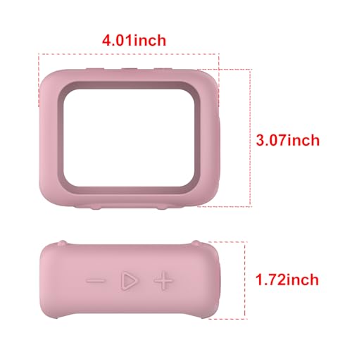 Anti-Collision Silicone Cover Waterproof Soft Anti-Drop Protective Case Anti-Scratch Shell for GO5 Portable Bluetooth Speaker Shockproof Protective Sleeve - color: Pink