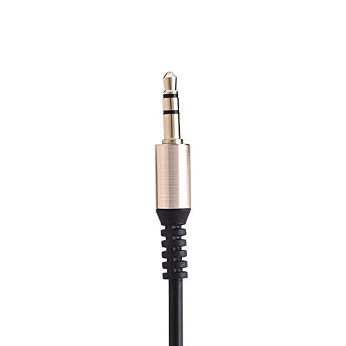 3.5mm Male to Male Spring Aux Cable – 6ft Retractable Coiled o Cord with L & I Shaped GoldPlated Connectors