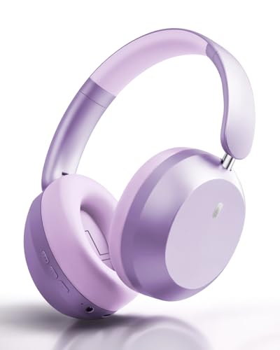 Wentronic Y05 Wireless Bluetooth Headphone, Noise Cancelling, Purple | Wireless Over-Ear Headphones, Hi-Res Audio, 48H Playtime, Built-in Mic, Comfort & Connectivity, Works with iOS, Android & PC - color: Purple
