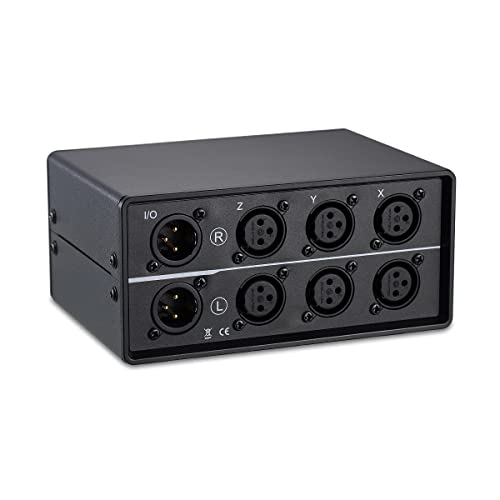 DoukAudio XLR Audio Switcher 3-In-1-Out: Balanced Passive Selector Stereo Converter for Multi Source Comparison Gold Plated Shielded Aluminum Studio HiFi Audiophile